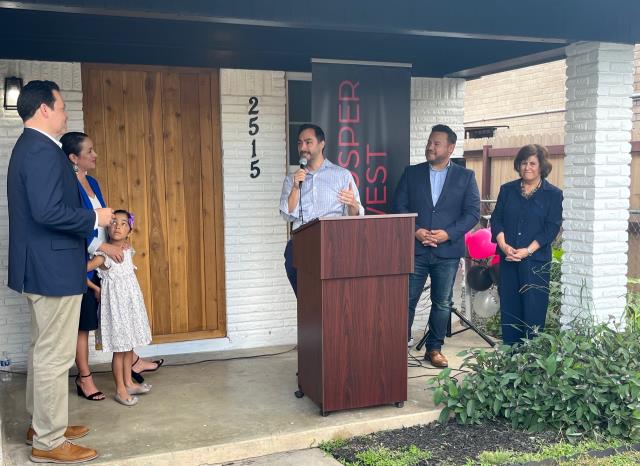 Rep. Castro at the first Casa Bella Home