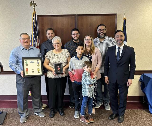 Rep. Castro with the Pogue Family