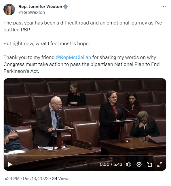 WATCH: Rep. Wexton Shares Emotional Message on House Floor as